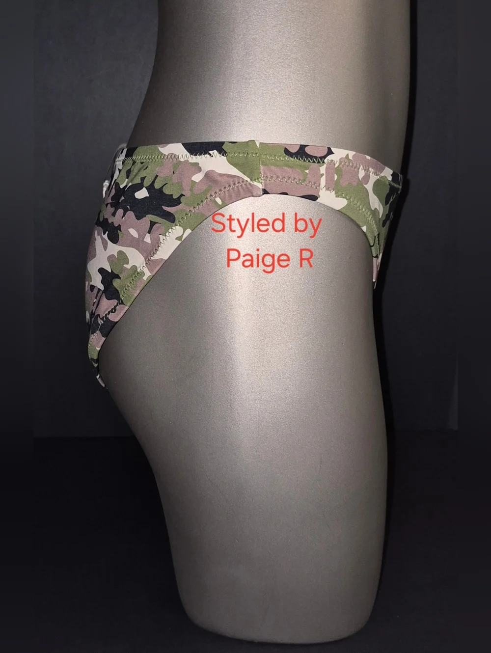 ❤️NWT SKIMS Swim Mid Coverage Bikini Swimsuit Bottoms LOGO CAMO M